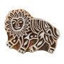 Timbro in legno - leone - destra - 7 cm - Legno