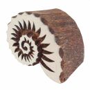 Timbro in legno - ammonite - fossile - 4 cm - Legno
