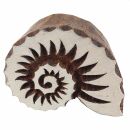 Timbro in legno - ammonite - fossile - 4 cm - Legno