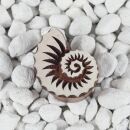 Stempel aus Holz - Ammonit - Fossil - 4 cm - Holzstempel