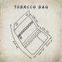 Tobacco pouch - ethno - black and white