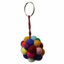 Keychain - Felt balls - multicolored