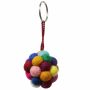 Keychain - Felt balls - multicolored