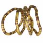 Bisutería - cadena de serpientes - de cobre-oro - 8 mm