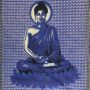 Bedcover - decorative cloth - Buddha - blue - 83x93in