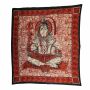 Manta de meditación - Colcha - Paño de pared - Shiva - rojo -215x235cm