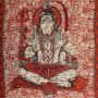 Bedcover - decorative cloth - Shiva - red - 83x93in