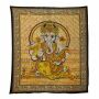Manta de meditación - Colcha - Paño de pared - Ganesha - naranja - 215x235cm