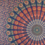 Meditationsdecke - Tagesdecke - Wandtuch - Mandala - rot-blau - 215x235cm