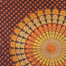 Bedcover - decorative cloth - Mandala - orange - 83x93in
