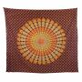 Manta de meditación - Colcha - Paño de pared - Mandala - naranja - 215x235cm