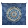 Meditationsdecke - Tagesdecke - Wandtuch - Mandala - blau - 215x235cm