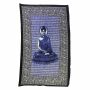 Coperta da meditazione - telo da parete - copriletto - Buddha - 135x210cm - blu