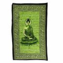 Tagesdecke - Wandtuch - Buddha - grün - 135x210cm