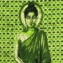 Manta de meditación - Colcha - Paño de pared - Buddha - verde - 135x210cm
