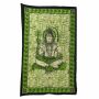 Coperta da meditazione - telo da parete - copriletto - Shiva - 135x210cm - verde