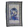 Manta de meditación - Colcha - Paño de pared - Ganesha - azul - 135x210cm
