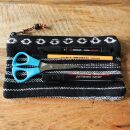 Pencil case made of cotton - 9,4 x 5,1 inch - Pocket - knitting pattern 08