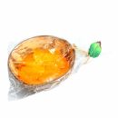 Vela - hibisco en cáscara de coco - naranja-amarillo