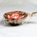 Kerze - Rose in Kokosnussschale - rot
