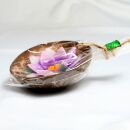 Candela - loto in guscio di noce di cocco - viola