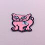 Patch - gatto con fiore - rosa - toppa