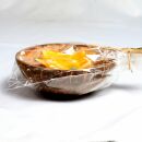 Scented candle in a coconut shell - Lotus - orange