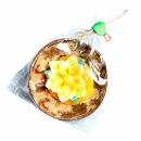 Vela - loto en cáscara de coco - amarillo