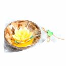 Candela - loto in guscio di noce di cocco - giallo
