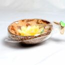 Candela - loto in guscio di noce di cocco - giallo