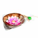 Scented candle in a coconut shell - Lotus - pink