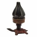 Incense cone holder - Candle holder - Turtle - Brass - red