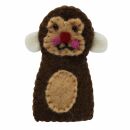 Marionetas de dedos de fieltro - Mono marrón