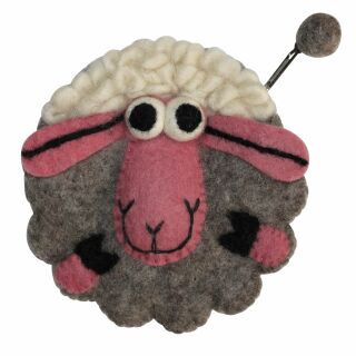 Filzbörse mit Reißverschluss - Schaf