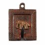 Colgador - elefante - latón - rojo