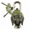 Lock - Padlock - Buddha - brass - green