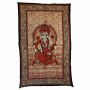Bedcover - decorative cloth - Ganesha - red - 83x93in