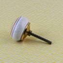 Ceramic door knob shabby chic - Stripes - colourful