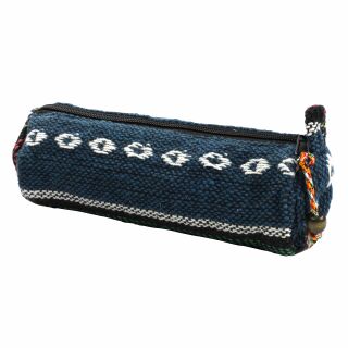 Cotton Pencil Case - 7,8 x 2,7 inch - Knitting Pattern - round - pattern 14