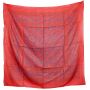Sciarpa di cotone - Modello dallIndia 1 rosso vermiglio - lurex multicolore - foulard quadrato