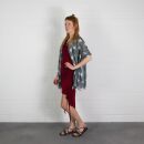 Tela de algodón - Pareo - Sarong - estrellas - negro-blanco