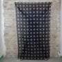 Cotton Scarf - Pareo - Sarong - Stars - black-grey