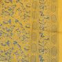 Tela de algodón - Pareo - Sarong - Diseño de estampado indio 01 - amarillo-azul