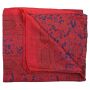 Tela de algodón - Pareo - Sarong - Diseño de estampado indio 01 - rojo-azul
