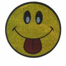 Aufkleber - Smiler mit Zunge - gelb - Sticker