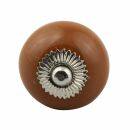 Ceramic door knob shabby chic - ochre-brown