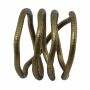 Costume jewelery - flexible snakechain neckles - brassy - 8 mm