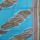 Sciarpa di cotone - pareo - sarong - turchese-colorato