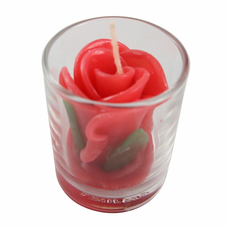 Kerze Valentinstag Rose Im Glas Zylinder 3 95