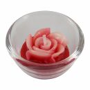 Candela - San Valentino - rosa in un bicchiere - lumino